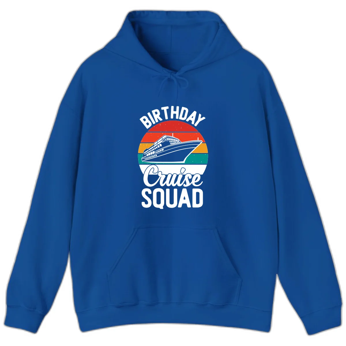 Birthday Cruise Squad Hoodie in Royal