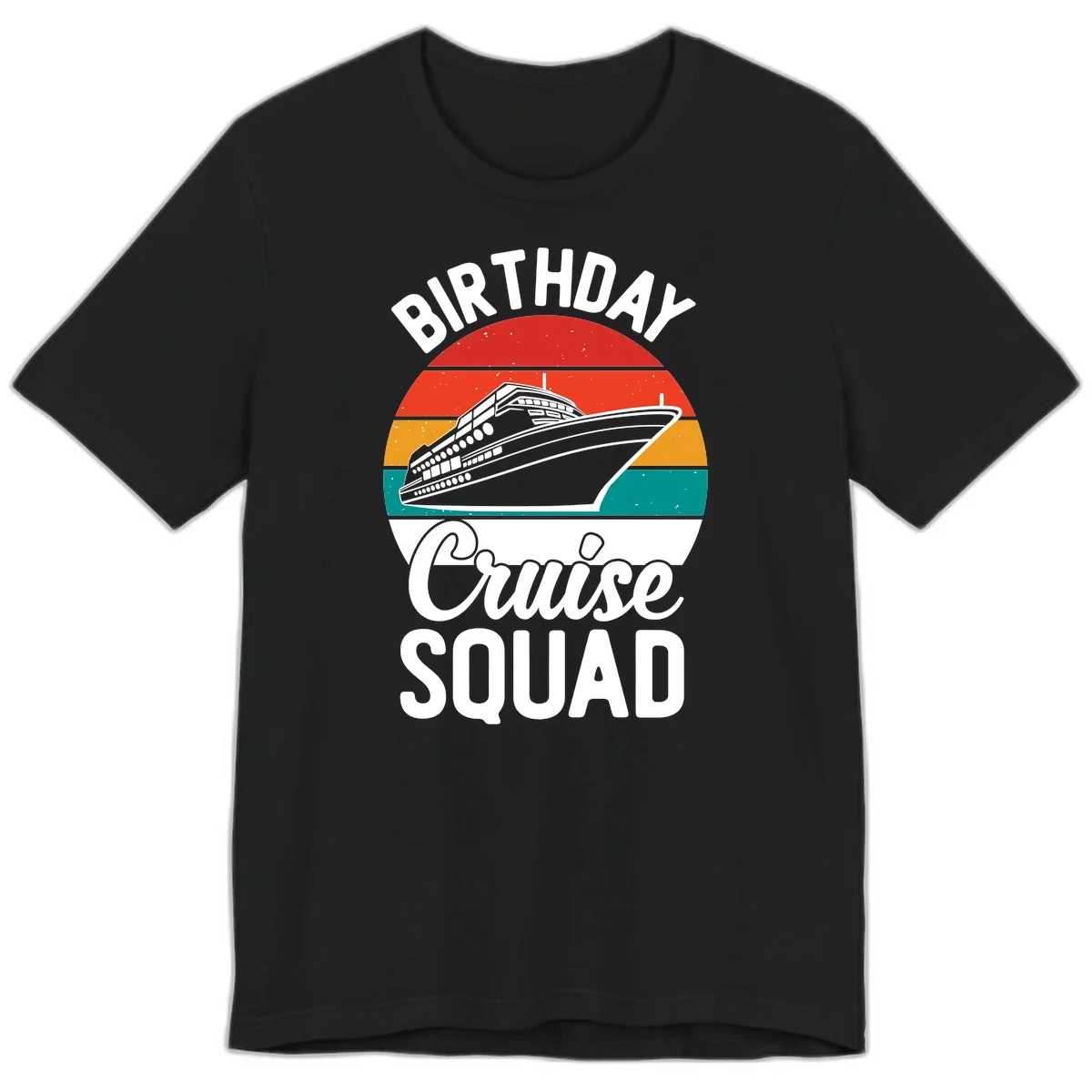 Birthday Cruise Squad Premium T-Shirt in Black