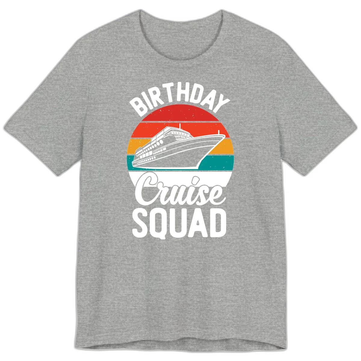 Birthday Cruise Squad Premium T-Shirt in Athletic Heather