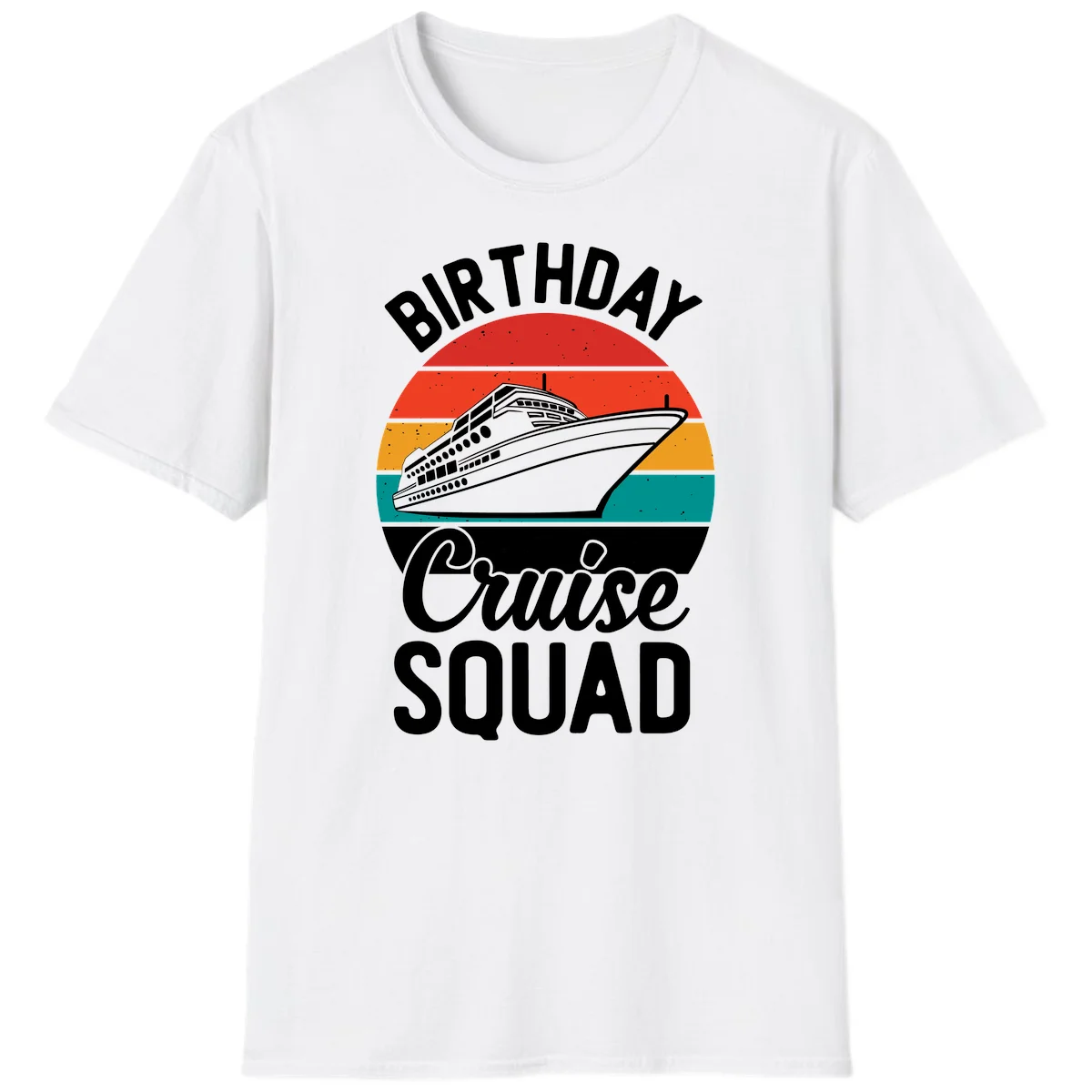 Birthday Cruise Squad T-Shirt in White
