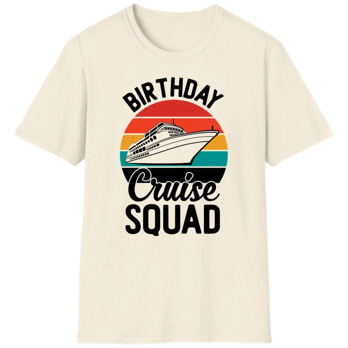 Birthday Cruise Squad T-Shirt in Natural