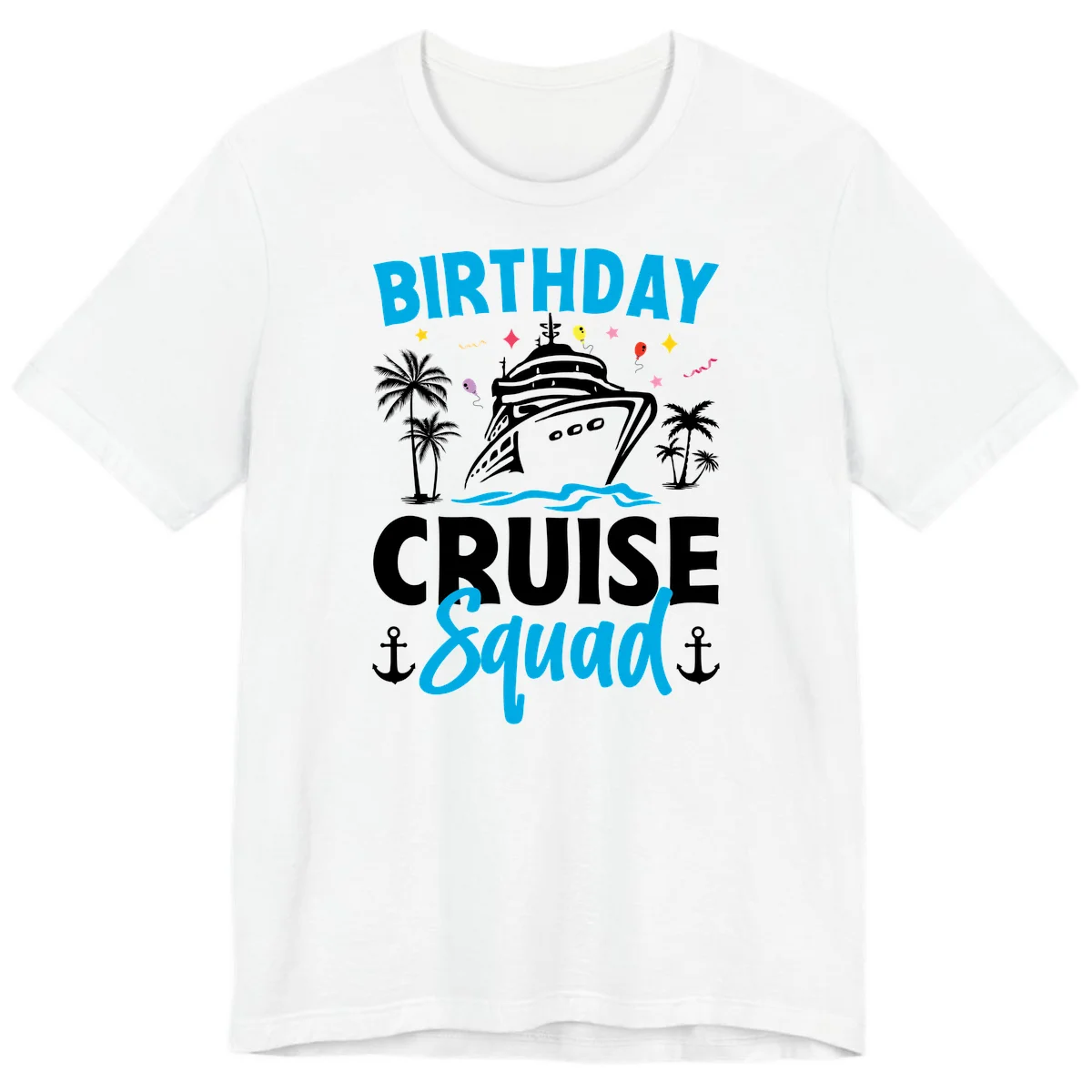 Birthday Cruise Squad Premium T-Shirt for Celebrations in White