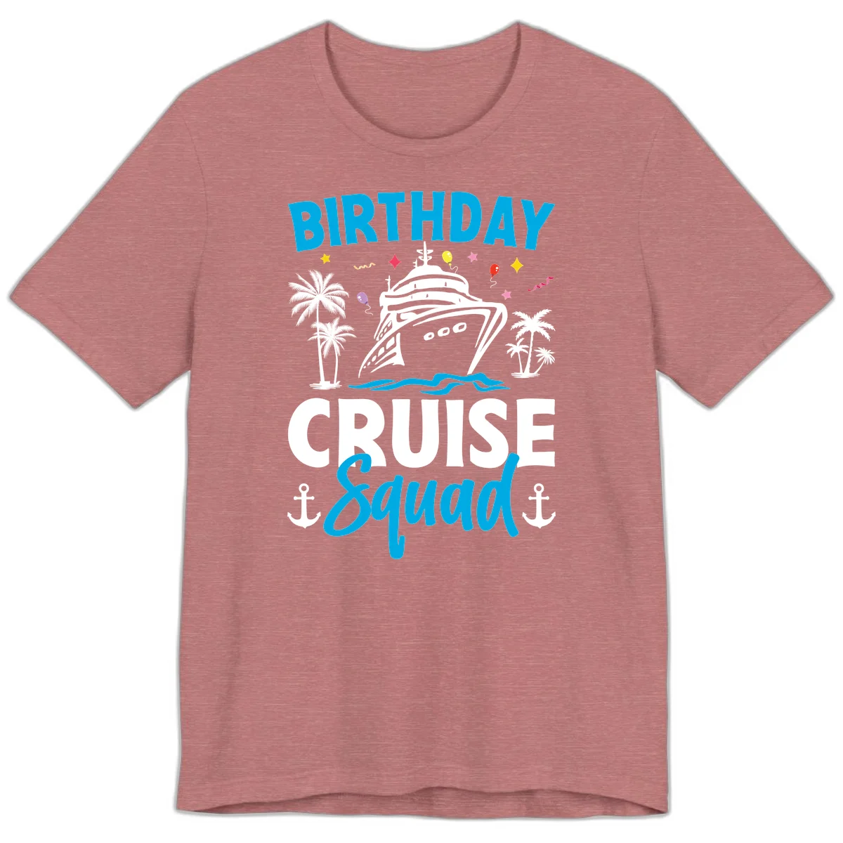 Birthday Cruise Squad Premium T-Shirt for Celebrations in Heather Mauve