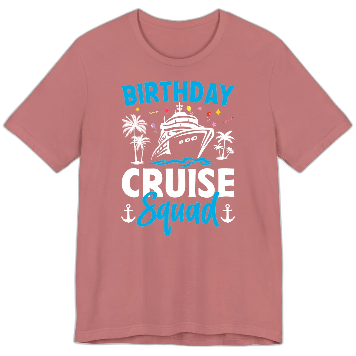 Birthday Cruise Squad Premium T-Shirt for Celebrations in Mauve