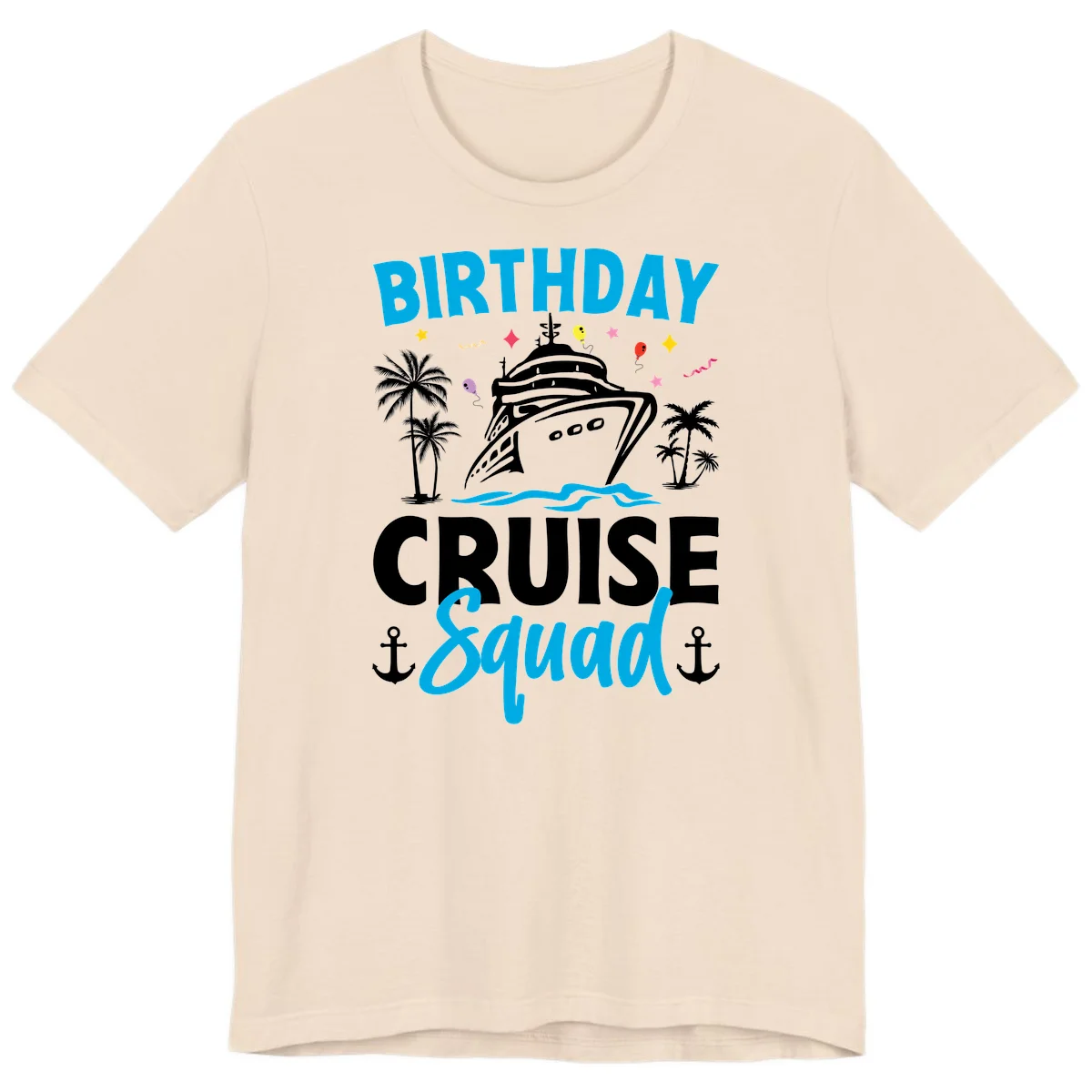 Birthday Cruise Squad Premium T-Shirt for Celebrations in Soft Cream