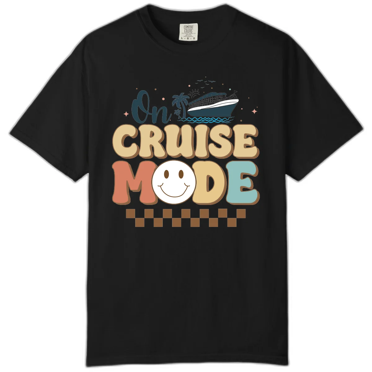 On Cruise Mode Comfort Colors T-Shirt in Black