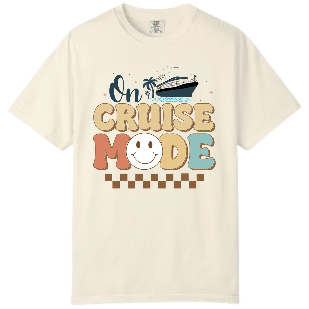 On Cruise Mode Comfort Colors T-Shirt in Ivory