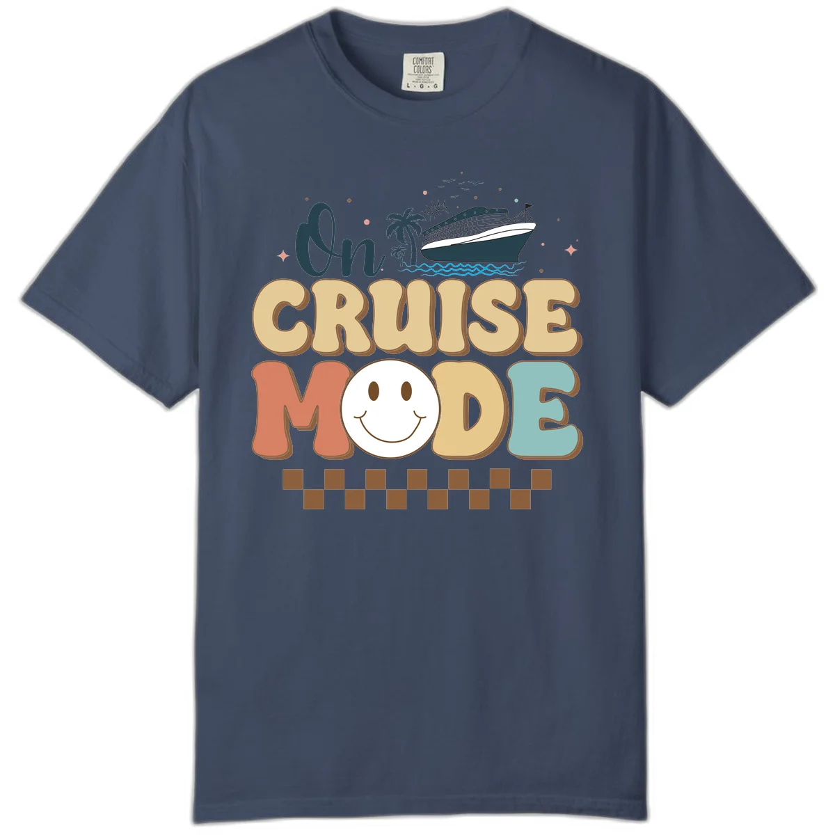 On Cruise Mode Comfort Colors T-Shirt in Midnight