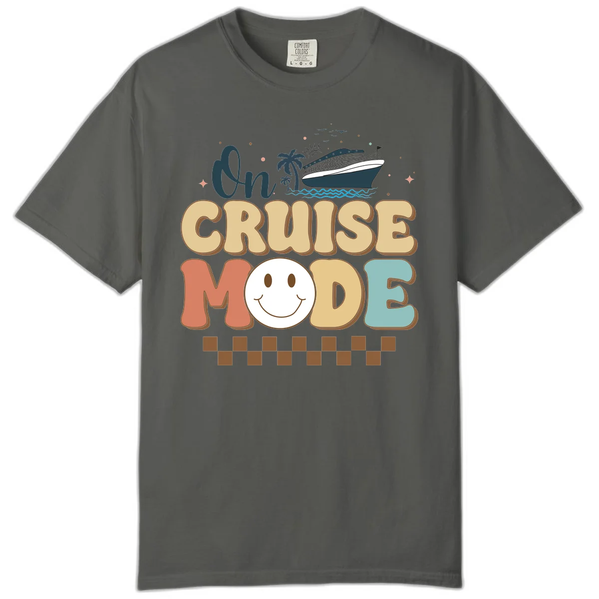 On Cruise Mode Comfort Colors T-Shirt in Pepper