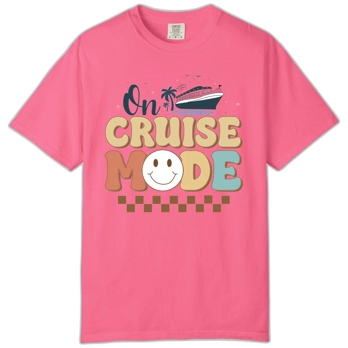 On Cruise Mode Comfort Colors T-Shirt in Crunchberry