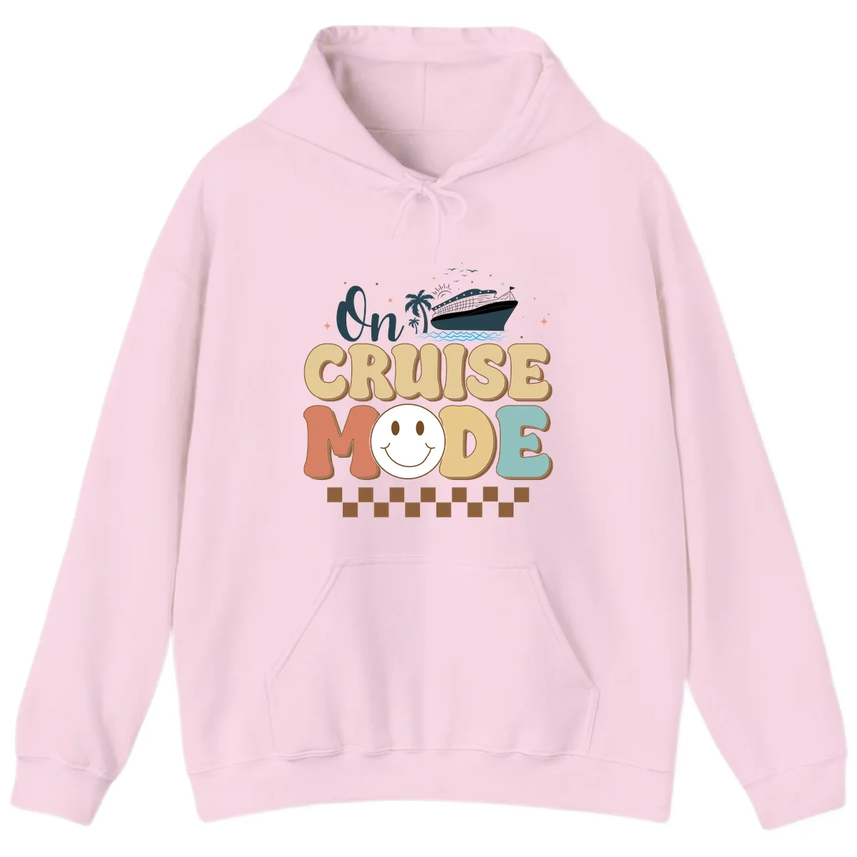 On Cruise Mode Hoodie - Vacation Apparel in Light Pink