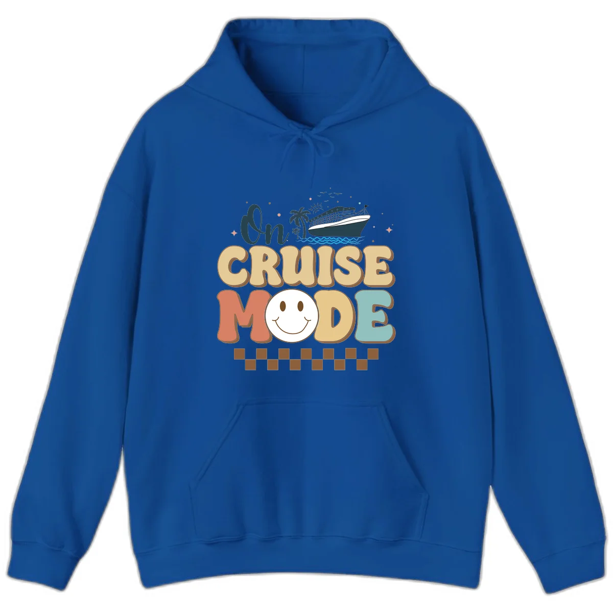 On Cruise Mode Hoodie - Vacation Apparel in Royal