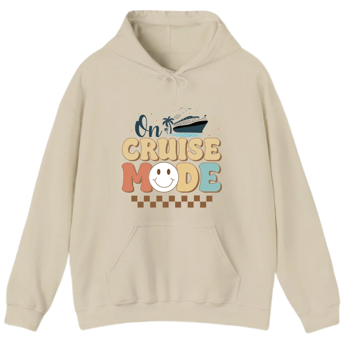 On Cruise Mode Hoodie - Vacation Apparel in Sand