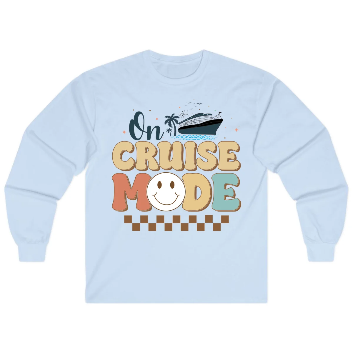 On Cruise Mode Long Sleeve Tee - Cruise Wear in Light Blue