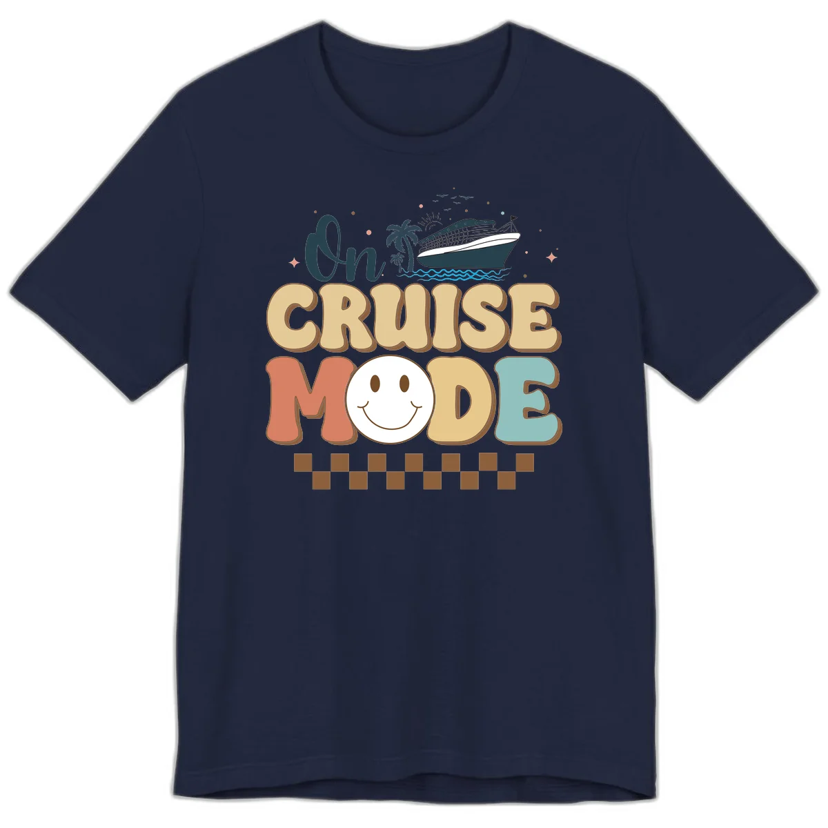 On Cruise Mode Premium T-Shirt - Vacation Ready in Navy