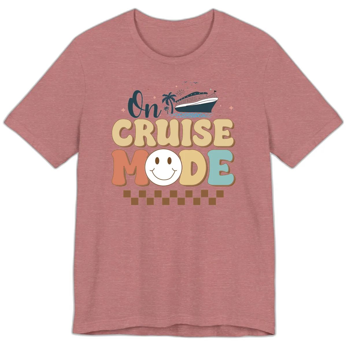 On Cruise Mode Premium T-Shirt - Vacation Ready in Heather Mauve