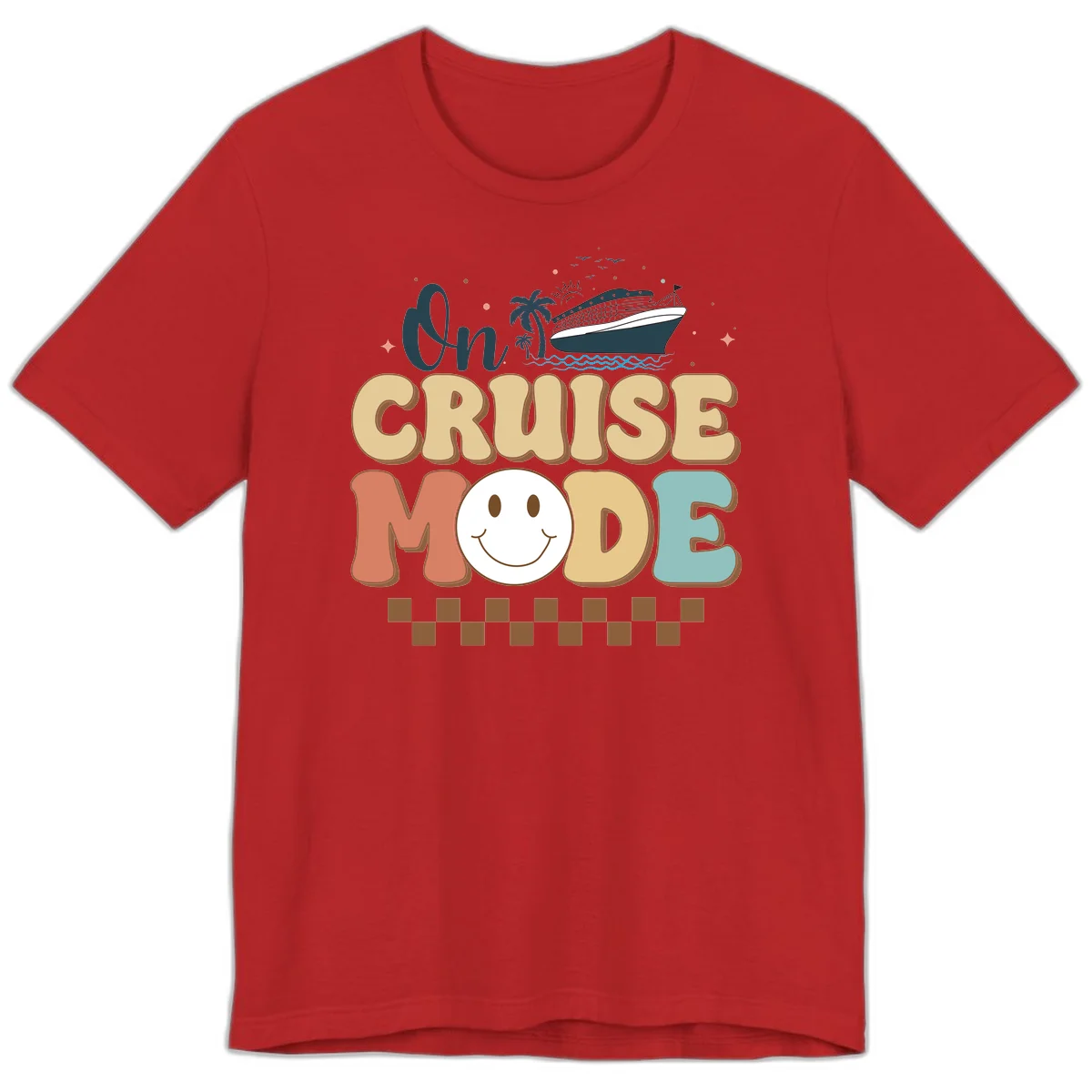 On Cruise Mode Premium T-Shirt - Vacation Ready in Red
