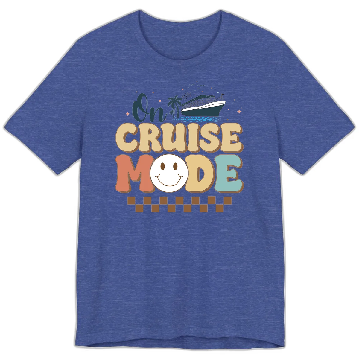 On Cruise Mode Premium T-Shirt - Vacation Ready in Heather True Royal