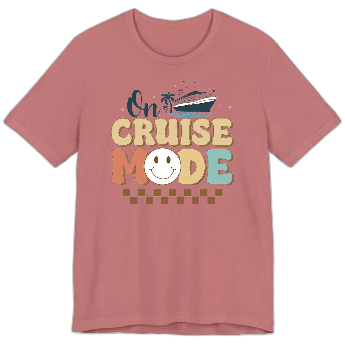 On Cruise Mode Premium T-Shirt - Vacation Ready in Mauve