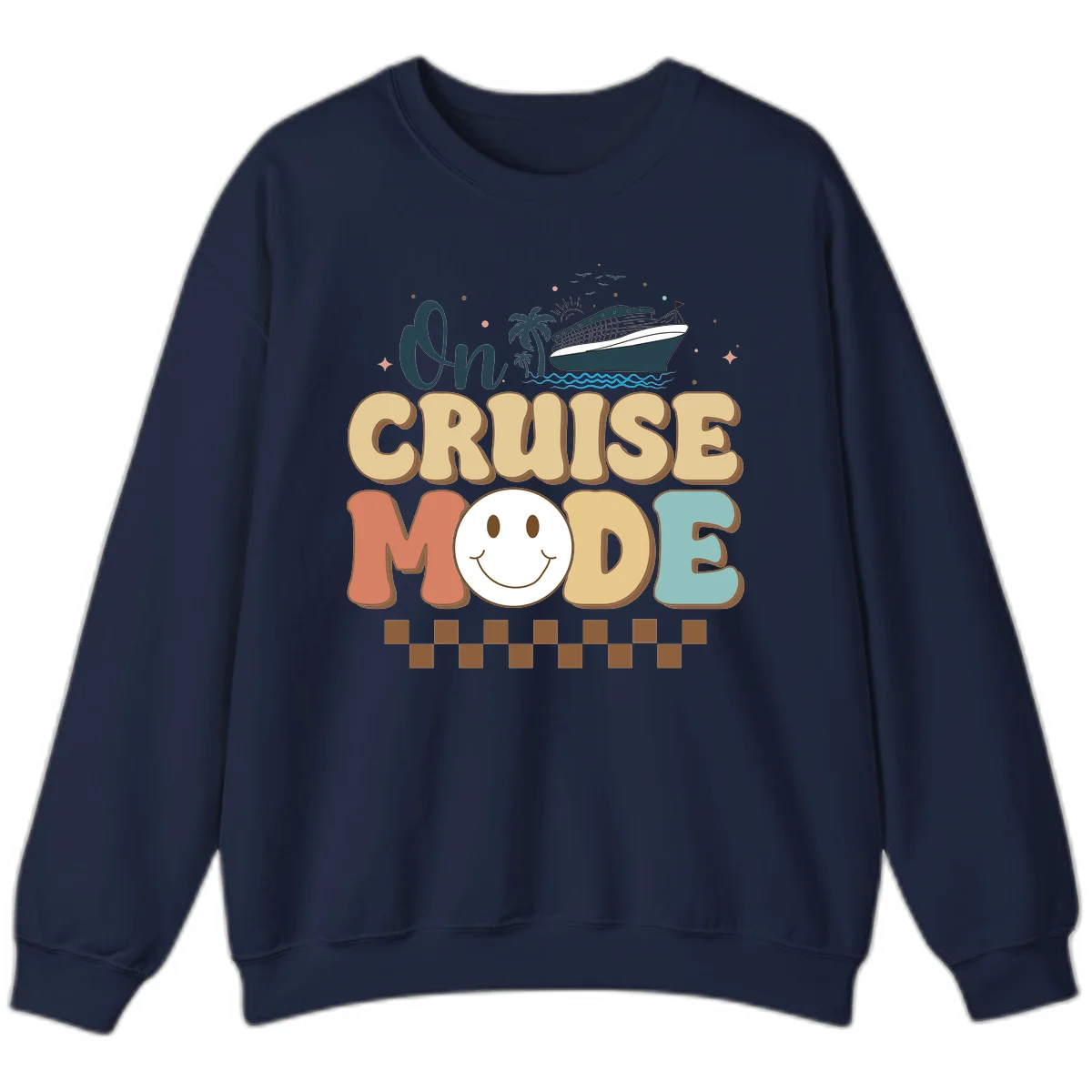 On Cruise Mode Sweatshirt - Vacation Ready in Navy