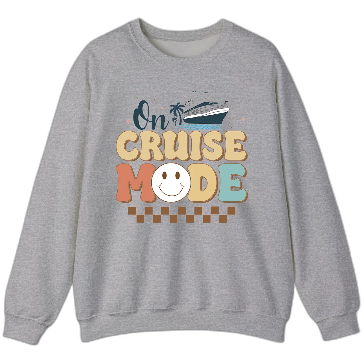 On Cruise Mode Sweatshirt - Vacation Ready in Sport Grey