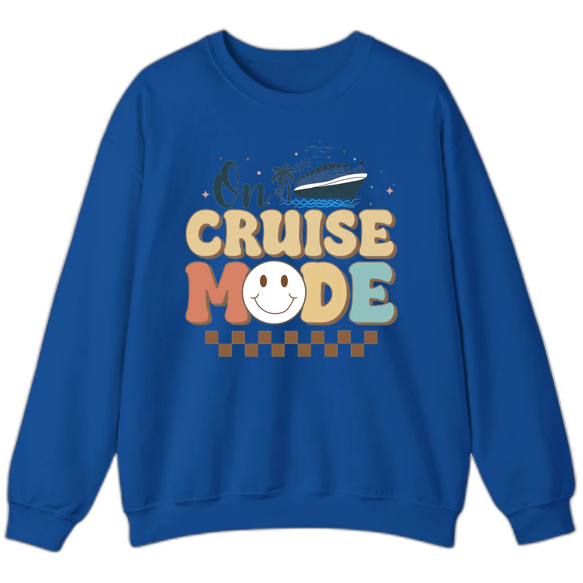 On Cruise Mode Sweatshirt - Vacation Ready in Royal
