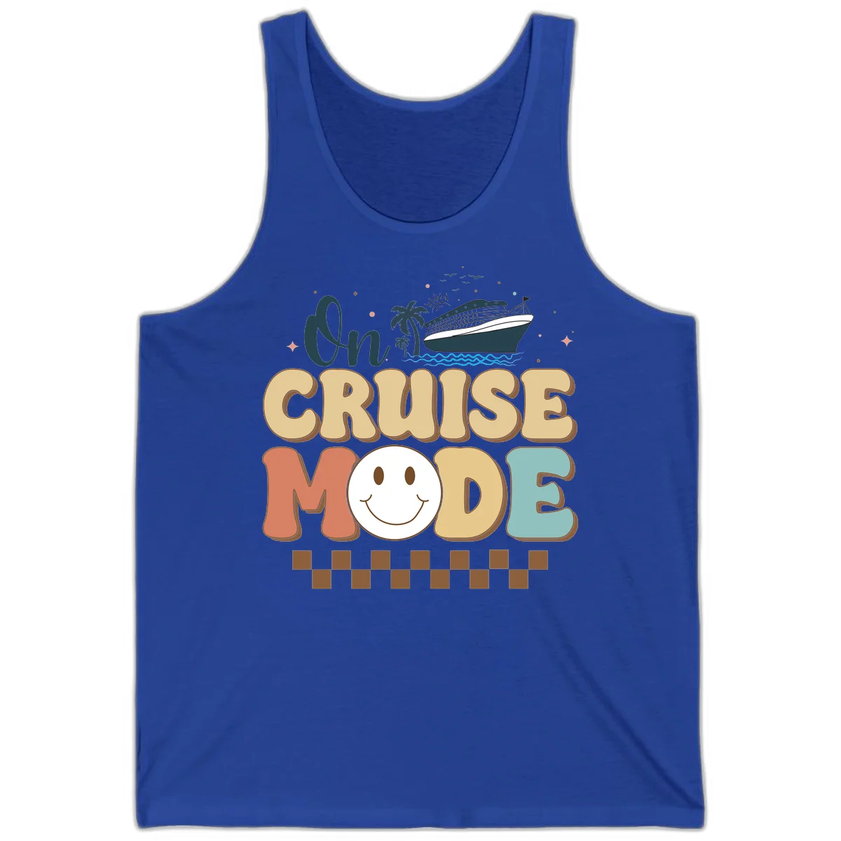 On Cruise Mode Tank Top - Vacation Ready in True Royal