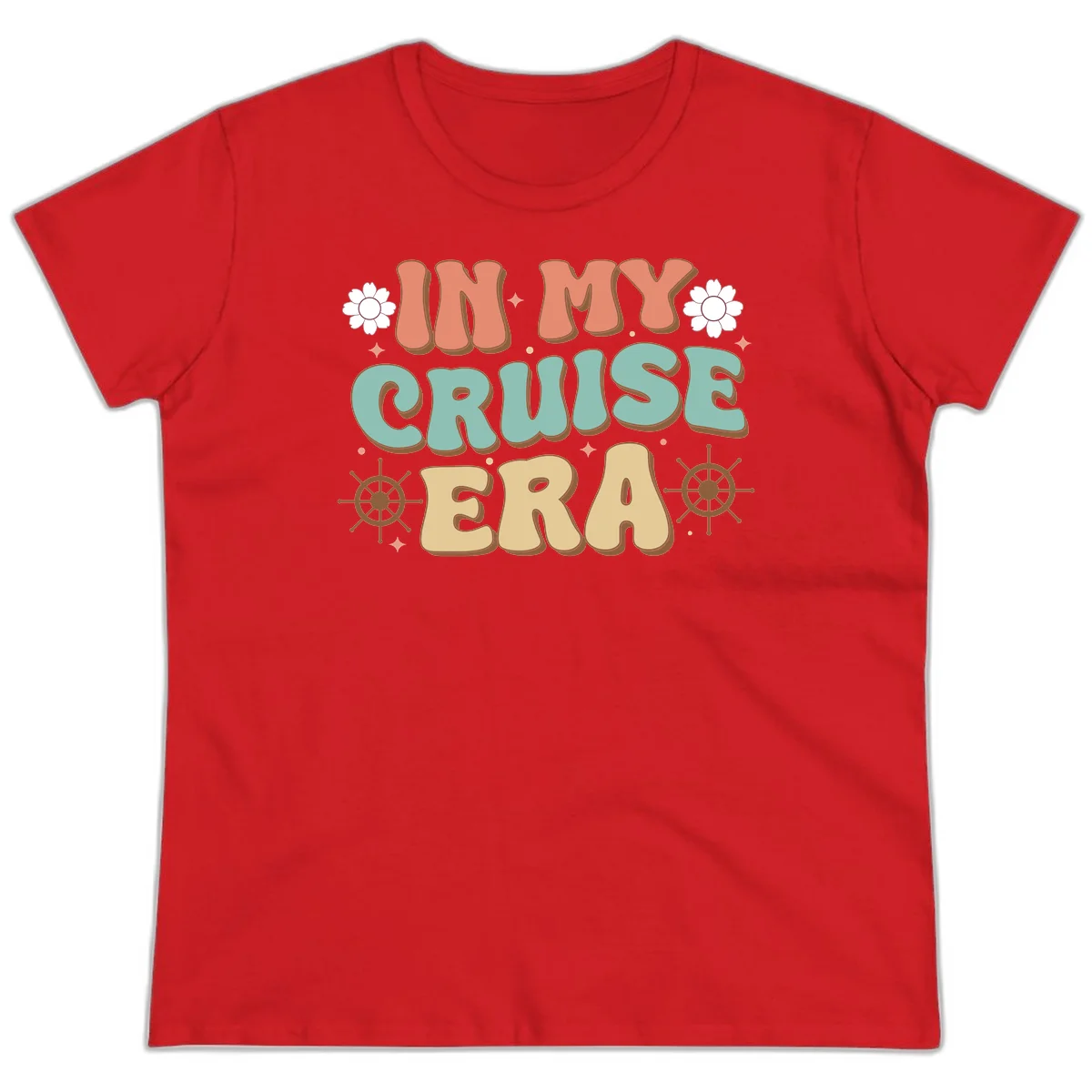 In My Cruise Era Ladies Tee in Red