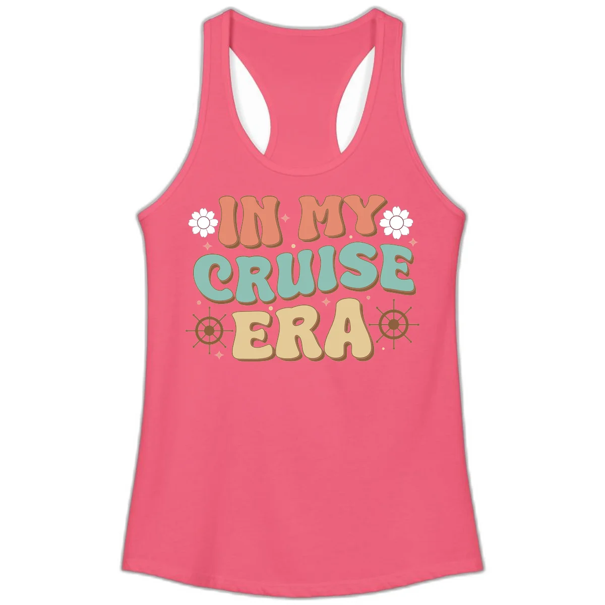In My Cruise Era Ladies Tank in Hot Pink