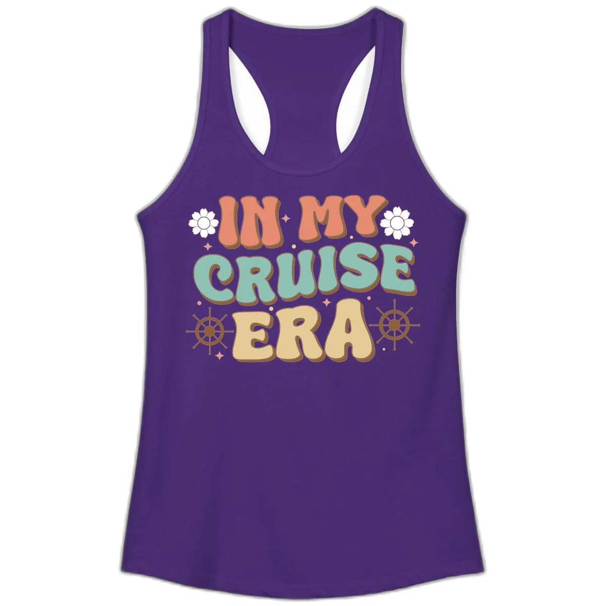 In My Cruise Era Ladies Tank in Solid Purple Rush