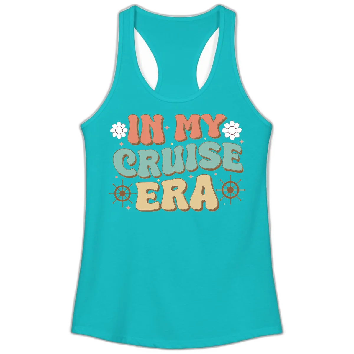 In My Cruise Era Ladies Tank in Tahiti Blue