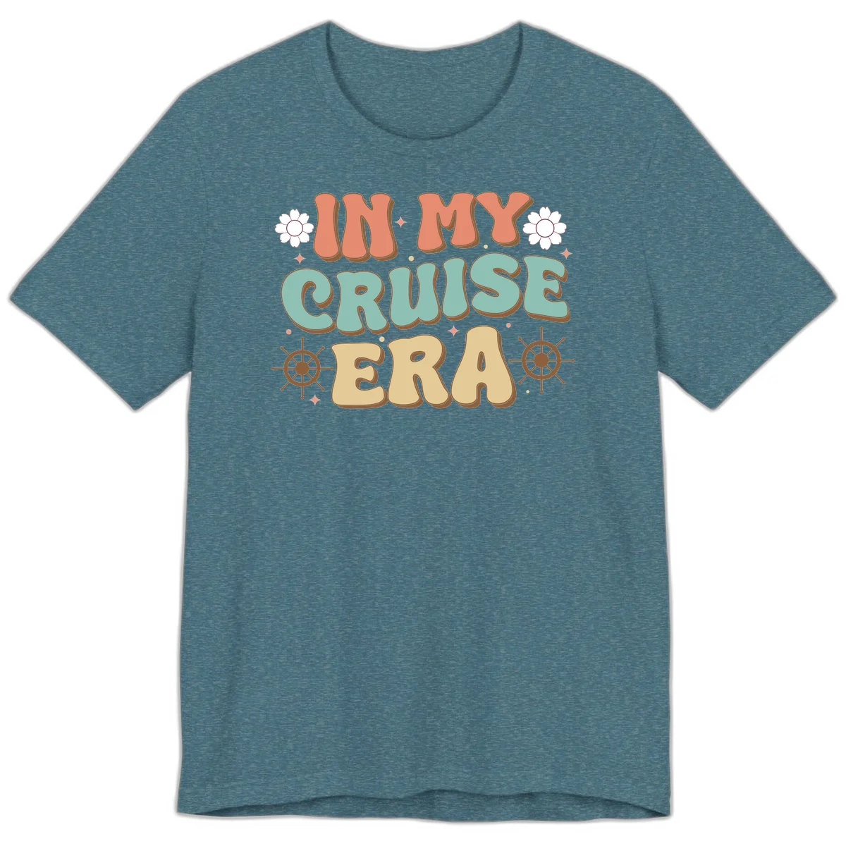 In My Cruise Era Premium T-Shirt in Heather Deep Teal