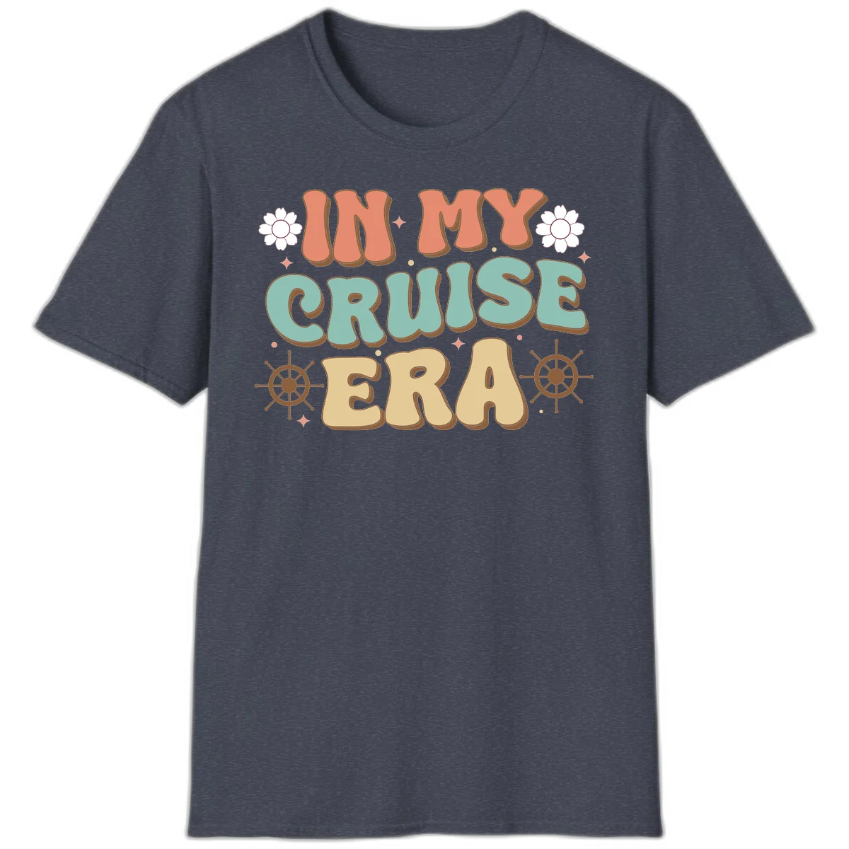 In My Cruise Era T-Shirt in Heather Navy