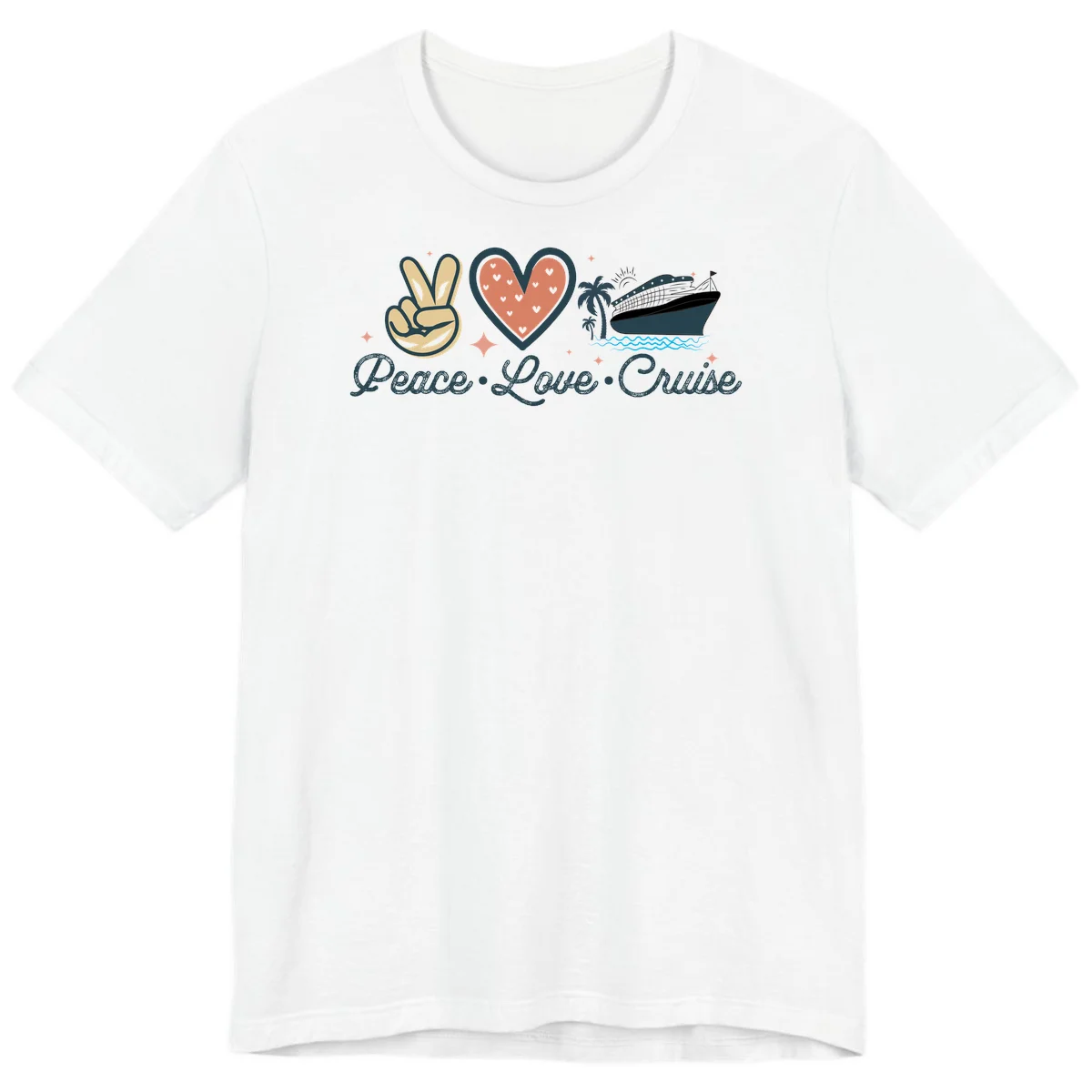 Peace Love Cruise Premium T-Shirt in White