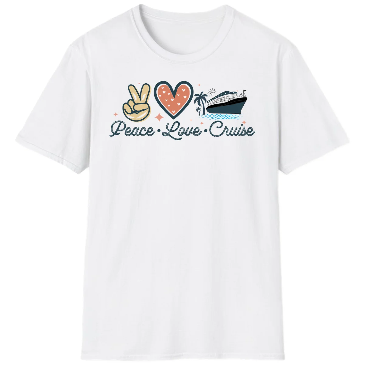 Peace Love Cruise T-Shirt in White