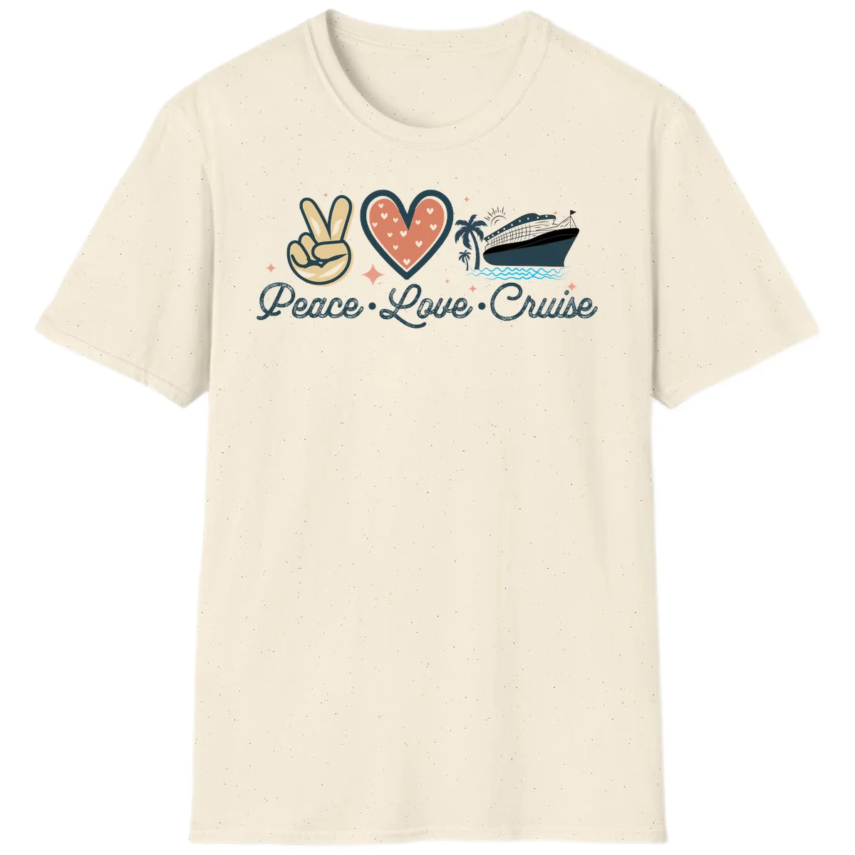 Peace Love Cruise T-Shirt in Natural