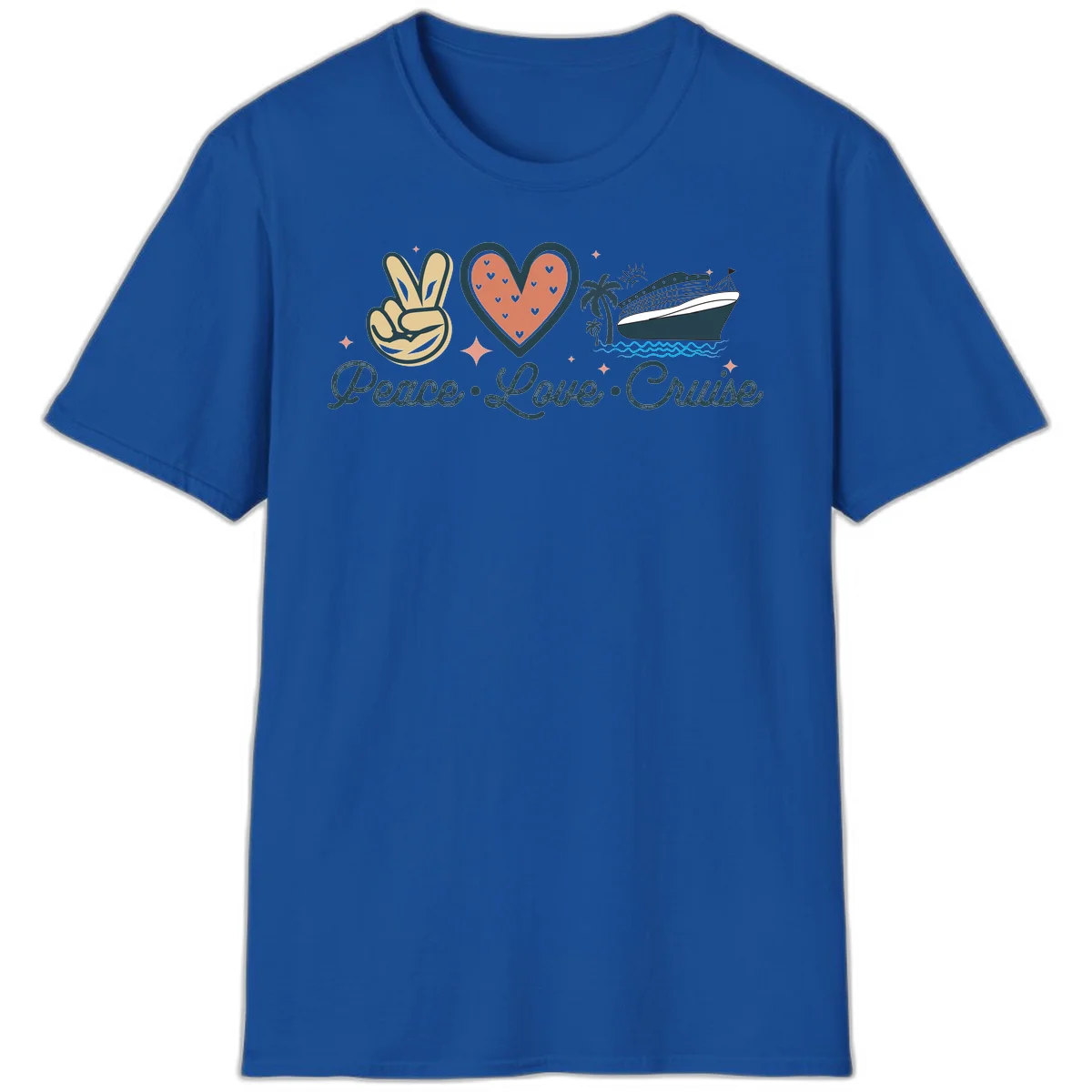 Peace Love Cruise T-Shirt in Royal