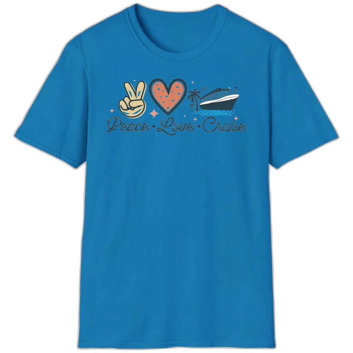Peace Love Cruise T-Shirt in Sapphire