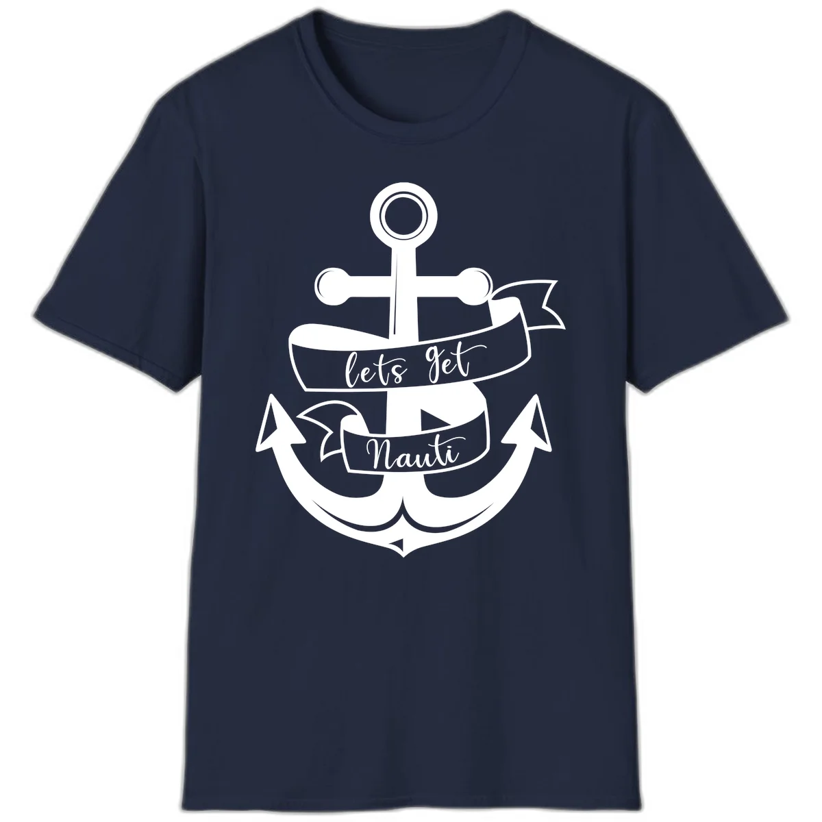 Let's Get Nauti Anchor T-Shirt in Navy