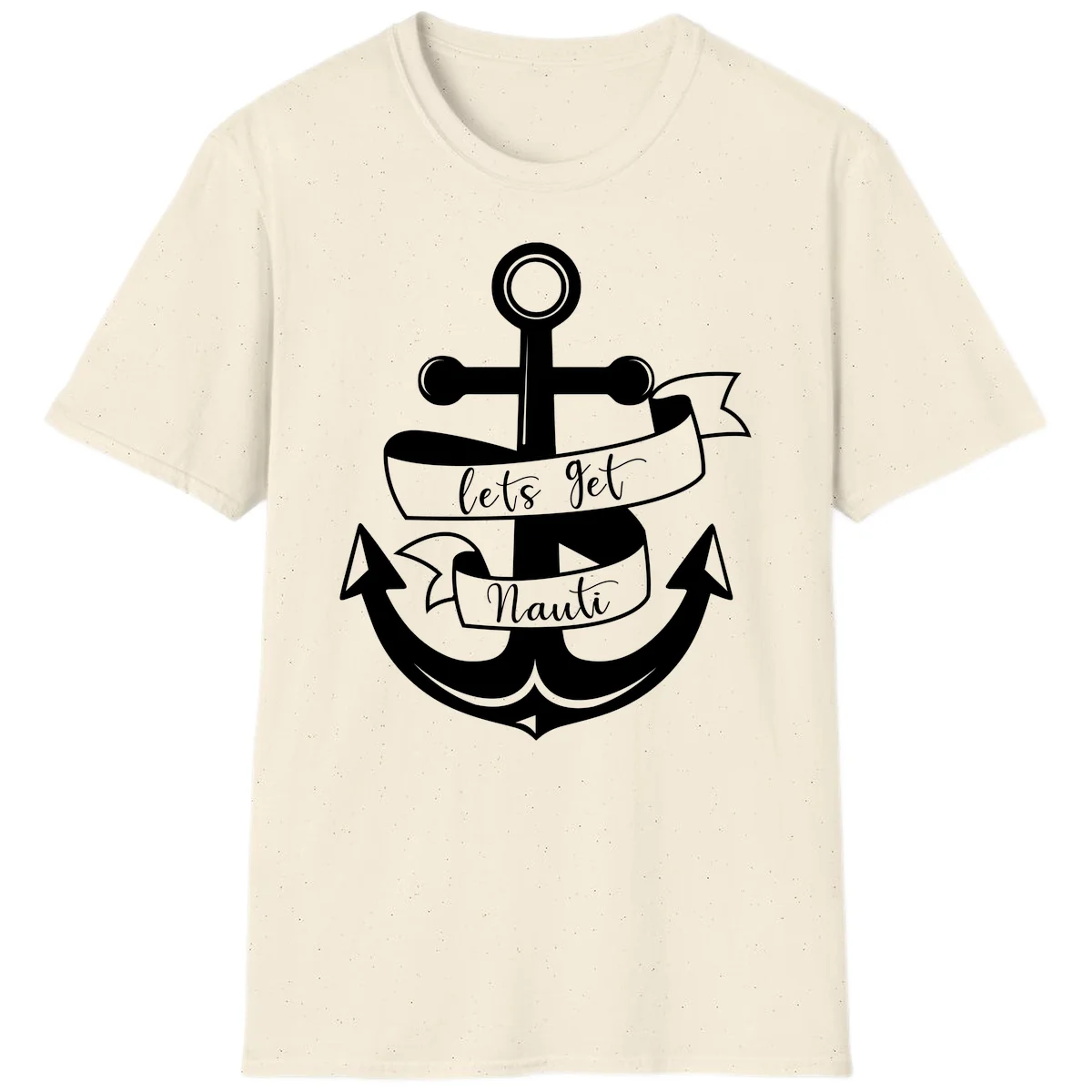 Let's Get Nauti Anchor T-Shirt in Natural