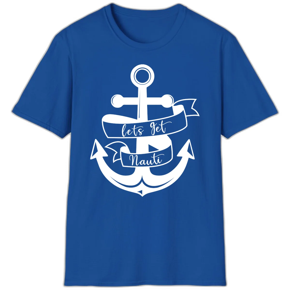 Let's Get Nauti Anchor T-Shirt in Royal