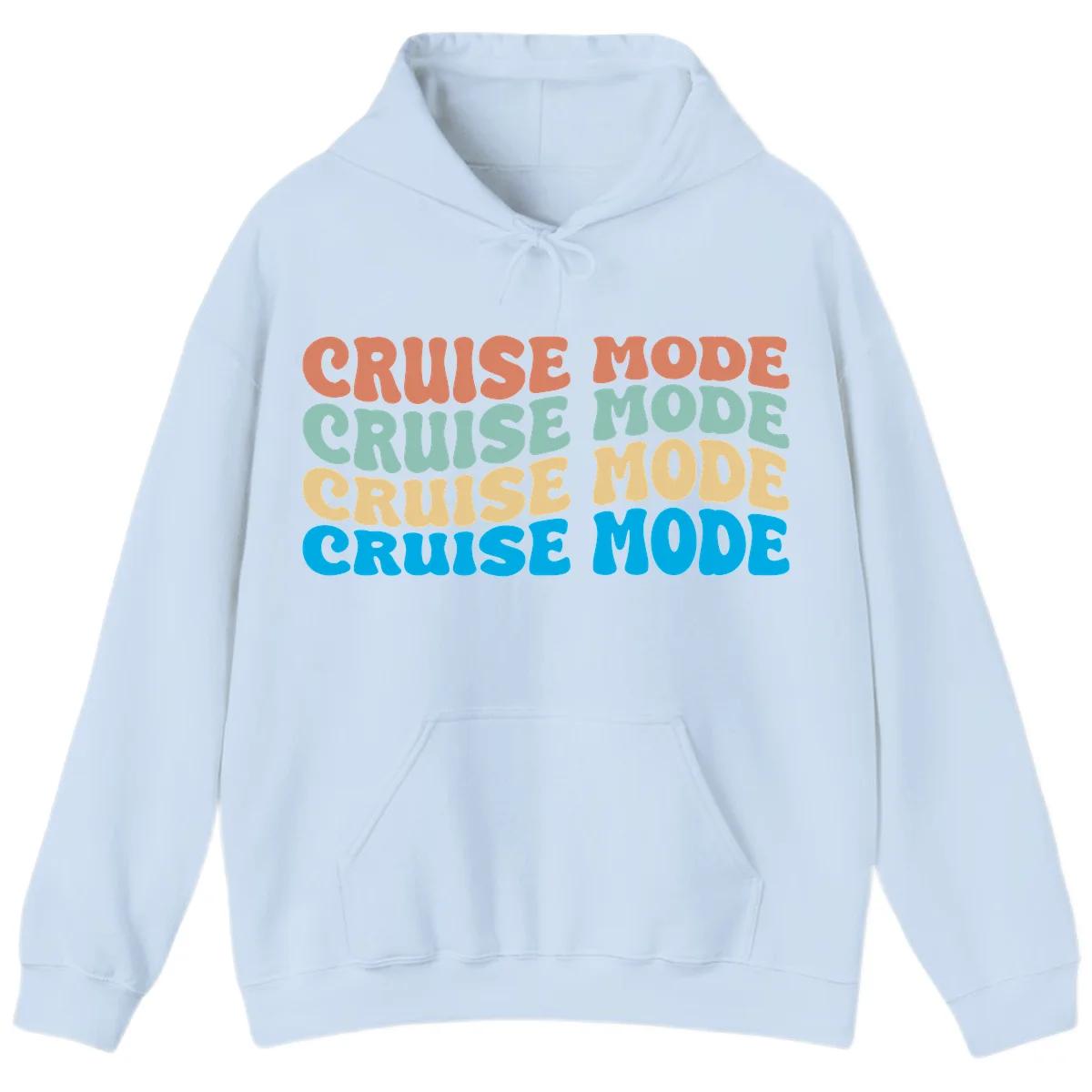Cruise Mode Repeat Hoodie in Light Blue