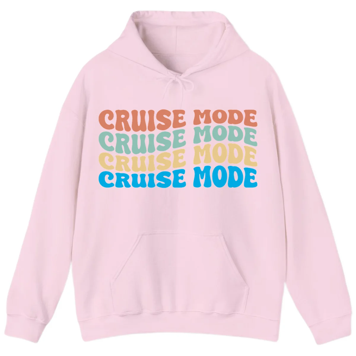 Cruise Mode Repeat Hoodie in Light Pink