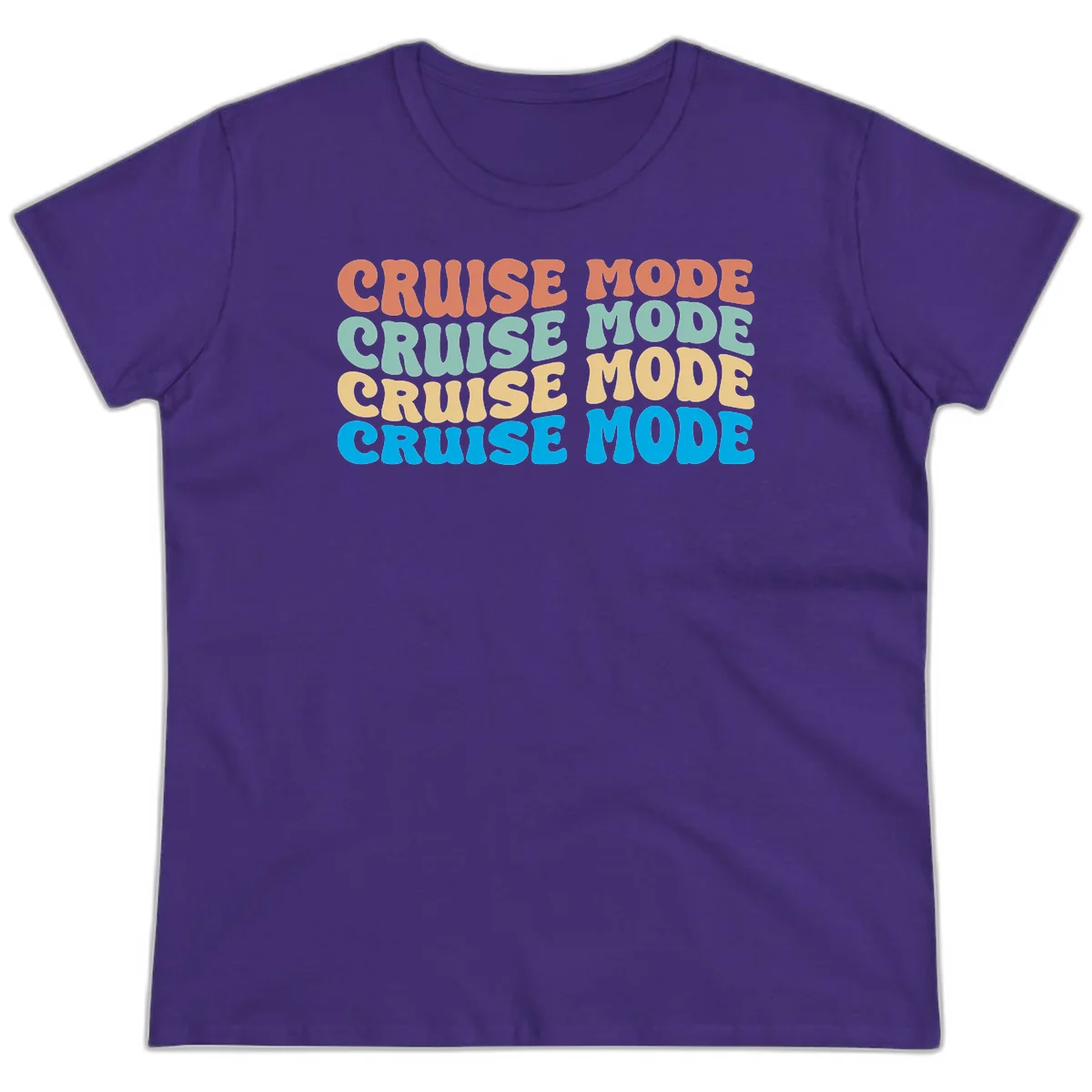 Cruise Mode Repeat Ladies Tee in Purple