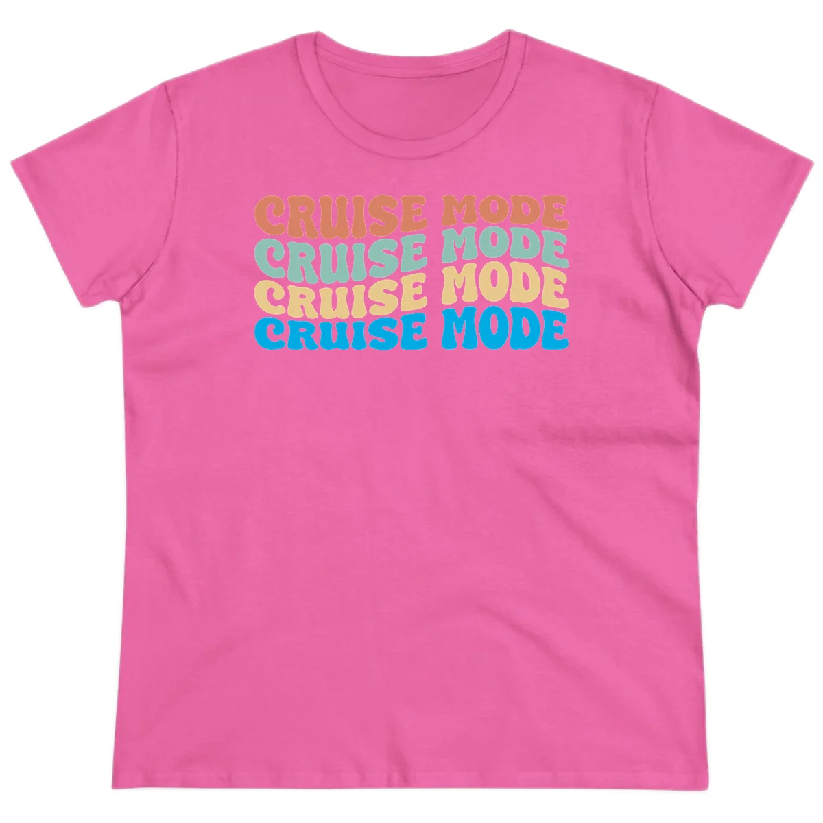 Cruise Mode Repeat Ladies Tee in Azalea
