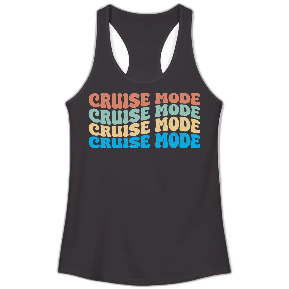 Cruise Mode Repeat Ladies Tank in Black