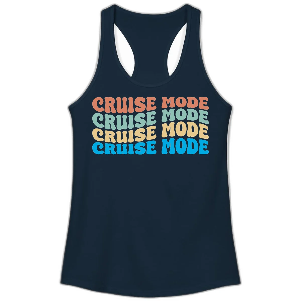 Cruise Mode Repeat Ladies Tank in Solid Midnight Navy