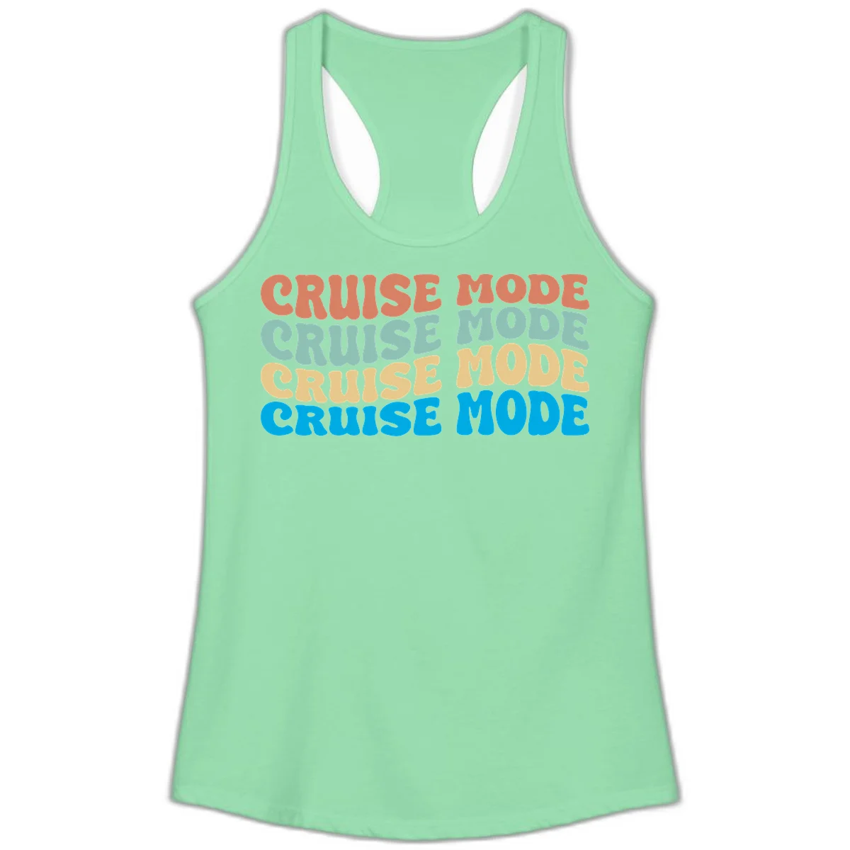 Cruise Mode Repeat Ladies Tank in Solid Mint