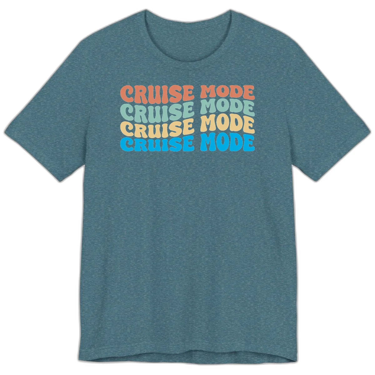 Cruise Mode Repeat Premium T-Shirt in Heather Deep Teal