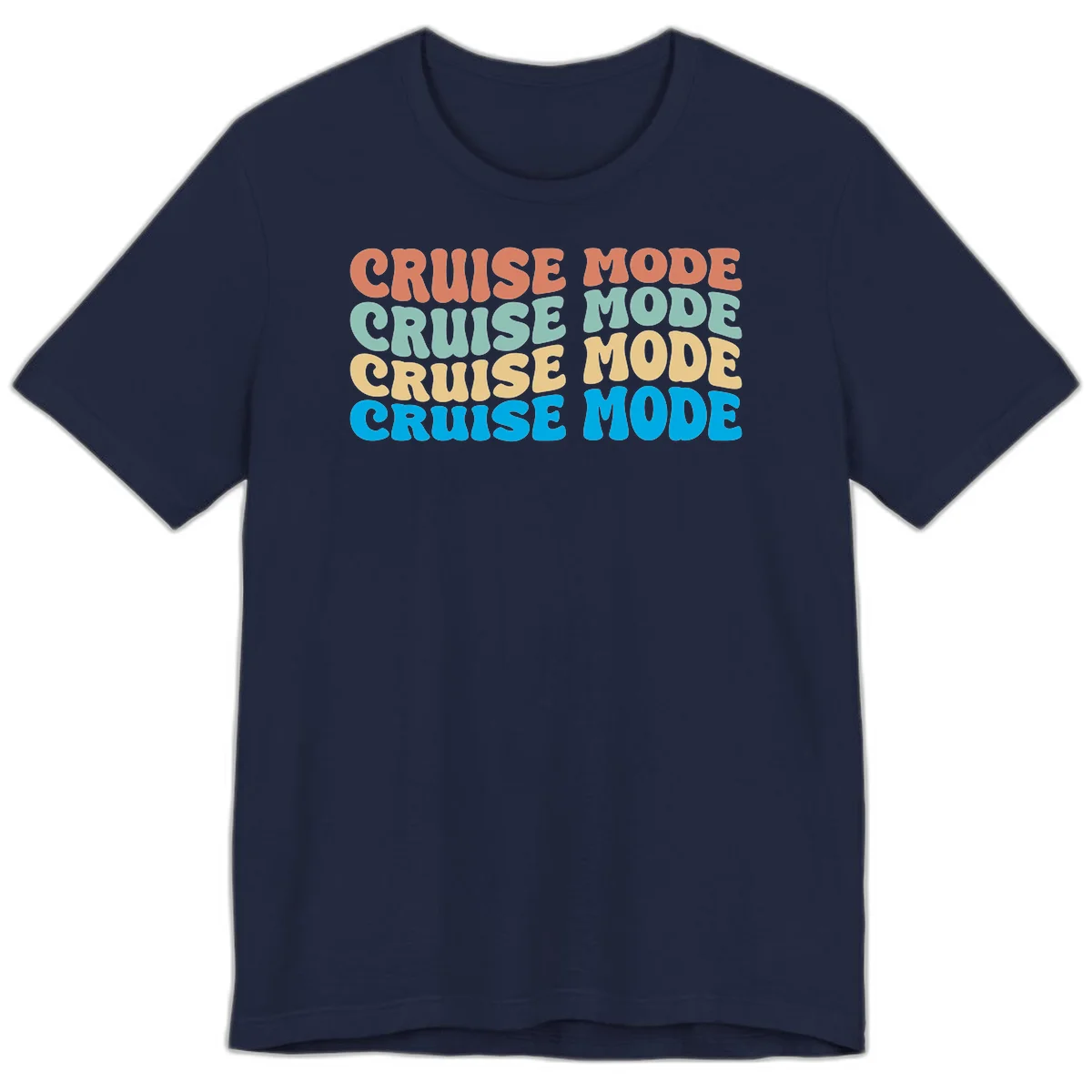 Cruise Mode Repeat Premium T-Shirt in Navy